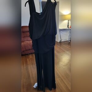 Marc Bouwer Elegant Black Draped Jumpsuit